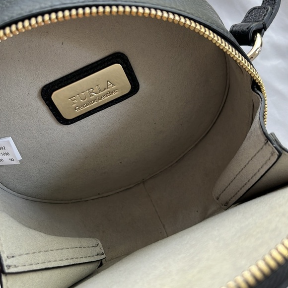 NEW FURLA round black crossbody bag - Picture 3 of 6